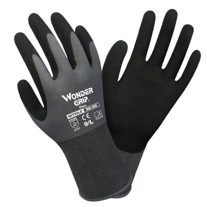 Wonder Grip Gloves EN388 Flexible Work Oil-Proof Nitrile Nylon Gloves S/M/L/XL