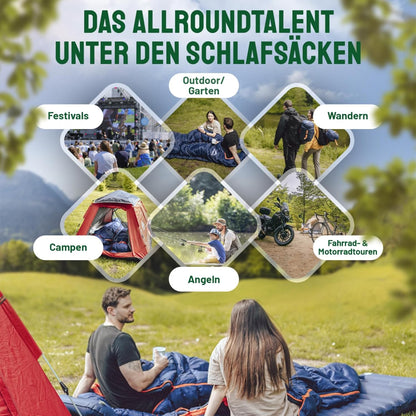 Schlafsack 3 Jahreszeiten Erwachsene 210X81Cm [Stretch] Wasserabweisender Mumienschlafsack Leicht 10°C Komfort Sommer Für Motorrad Angeln Bike- Und Backpacking Wandern Camping