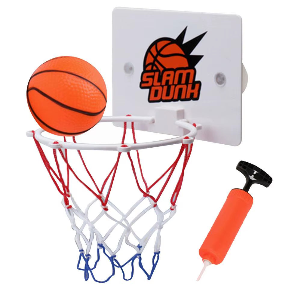 Children Indoor Hanging Basketball Stand Mobile Shooting Basketball Box Toy Hanging Basketball Hoop Basket Ball with Pump